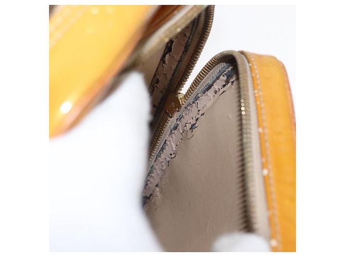 LOUIS VUITTON Bolsa Wooster Monogram Vernis Amarelo Limão M91075 LV Auth 161506 Dourado - vista 11