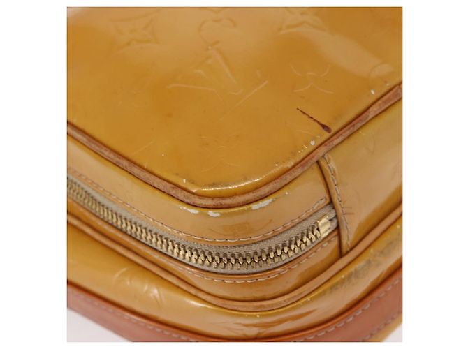LOUIS VUITTON Bolsa Wooster Monogram Vernis Amarelo Limão M91075 LV Auth 161506 Dourado - vista 15