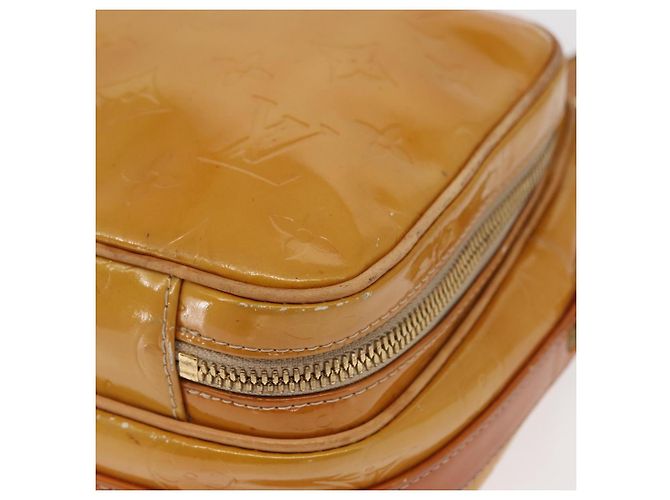 LOUIS VUITTON Bolsa Wooster Monogram Vernis Amarelo Limão M91075 LV Auth 161506 Dourado - vista 16