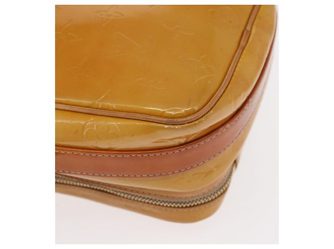LOUIS VUITTON Bolsa Wooster Monogram Vernis Amarelo Limão M91075 LV Auth 161506 Dourado - vista 17