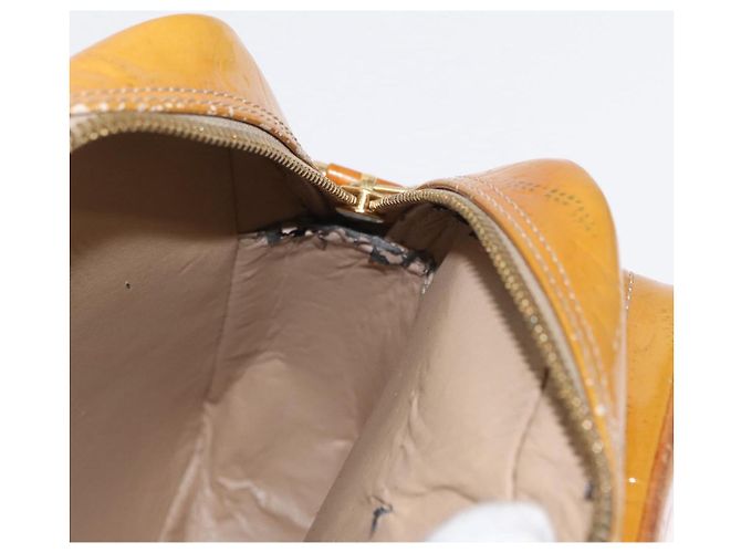 LOUIS VUITTON Bolsa Wooster Monogram Vernis Amarelo Limão M91075 LV Auth 161506 Dourado - vista 22