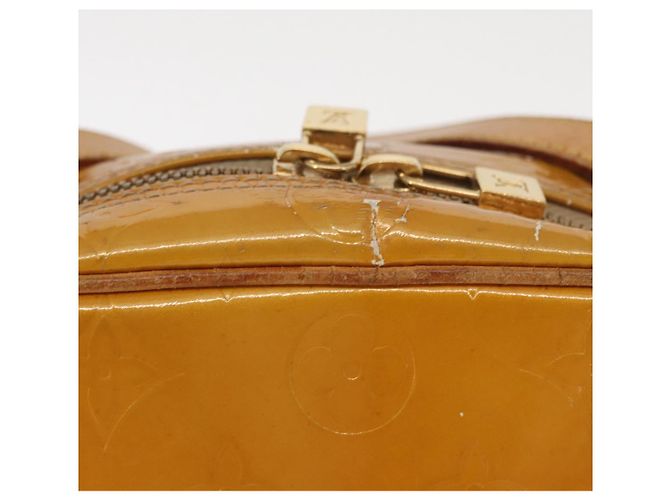 LOUIS VUITTON Bolsa Wooster Monogram Vernis Amarelo Limão M91075 LV Auth 161506 Dourado - vista 3