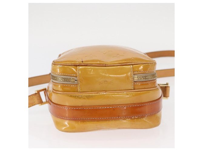 LOUIS VUITTON Bolsa Wooster Monogram Vernis Amarelo Limão M91075 LV Auth 161506 Dourado - vista 6