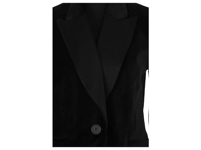 Claudie Pierlot Blazer de algodón negro - vista 2