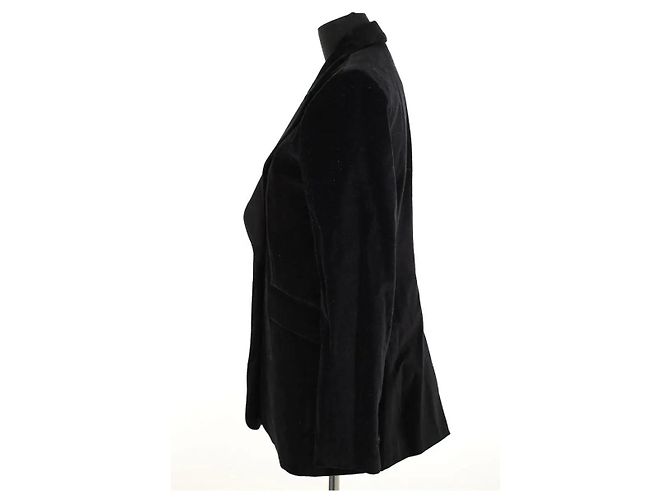 Claudie Pierlot Blazer de algodón negro - vista 3
