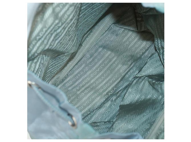 PRADA Backpack Nylon Light Blue Silver Auth 160827 Silvery - view 11