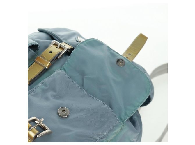 PRADA Backpack Nylon Light Blue Silver Auth 160827 Silvery - view 24