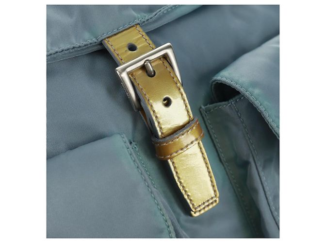 PRADA Backpack Nylon Light Blue Silver Auth 160827 Silvery - view 27