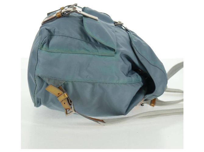 PRADA Backpack Nylon Light Blue Silver Auth 160827 Silvery - view 4