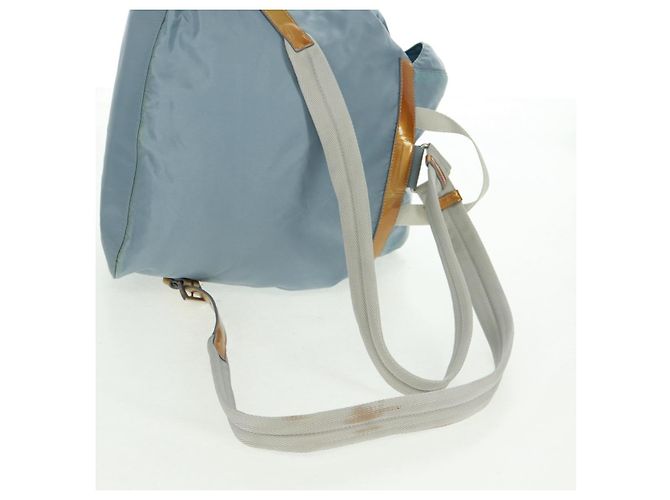 PRADA Backpack Nylon Light Blue Silver Auth 160827 Silvery - view 7