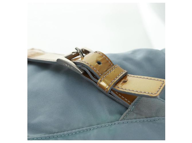 PRADA Backpack Nylon Light Blue Silver Auth 160827 Silvery - view 9