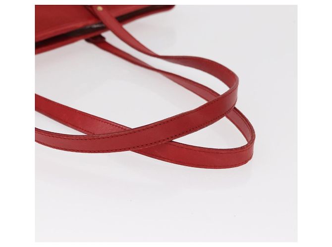 Borsa a mano Gancini in nylon rosso e oro Auth 161041 di Salvatore Ferragamo D'oro - vista 7