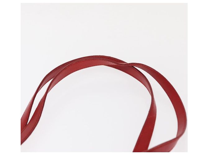 Borsa a mano Gancini in nylon rosso e oro Auth 161041 di Salvatore Ferragamo D'oro - vista 8