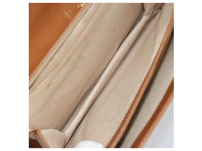 Borsa a mano GUCCI in pelle beige oro Auth 161606 D'oro - vista 12