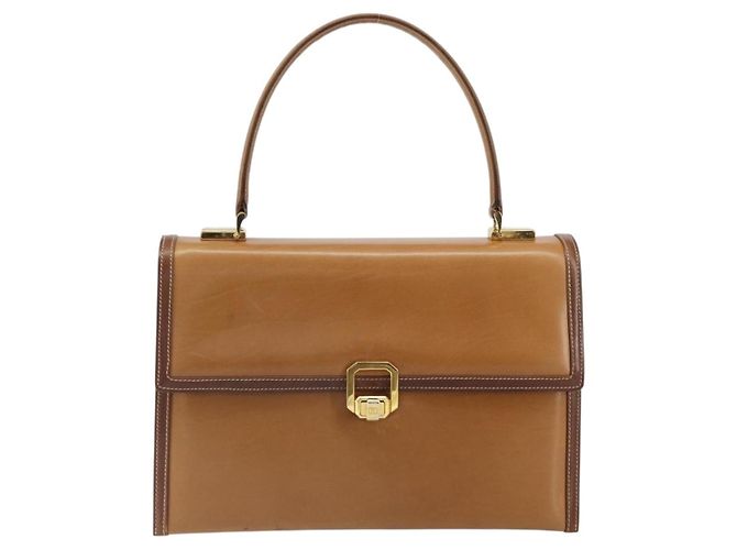 Borsa a mano GUCCI in pelle beige oro Auth 161606 D'oro - vista 13