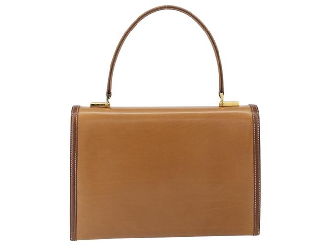 Borsa a mano GUCCI in pelle beige oro Auth 161606 D'oro - vista 2