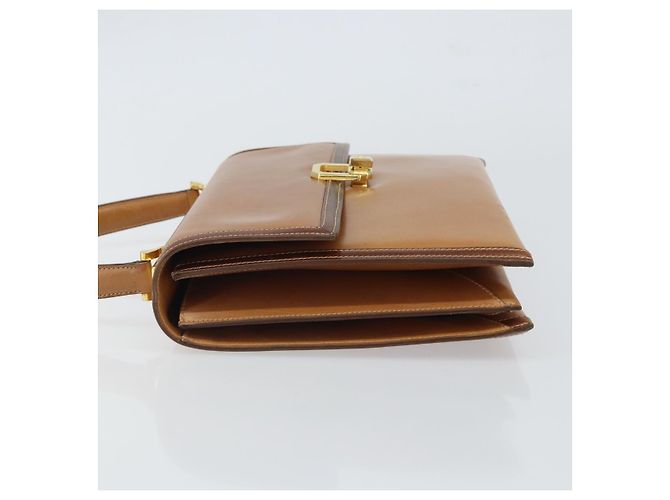 Borsa a mano GUCCI in pelle beige oro Auth 161606 D'oro - vista 4