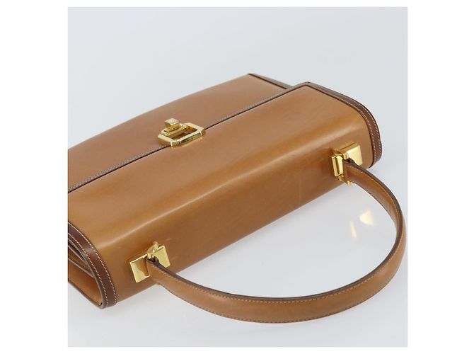 Borsa a mano GUCCI in pelle beige oro Auth 161606 D'oro - vista 6