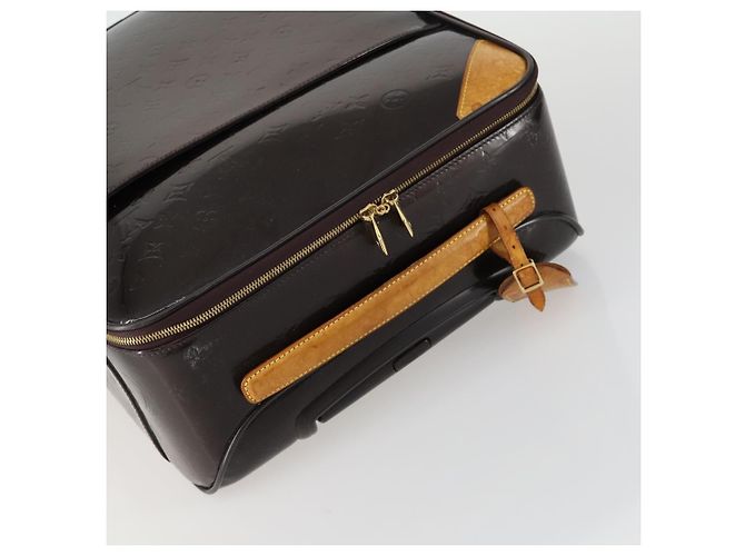 LOUIS VUITTON Valigia Pegas 45 Monogram Vernis Amarante M91277 LV Auth 161162 Bordò - vista 6