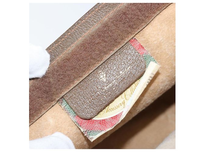 GUCCI GG Supreme Web Sherry Line Clutch Bag PVC Beige Oro 89 01 032 Auth 160944 D'oro - vista 9