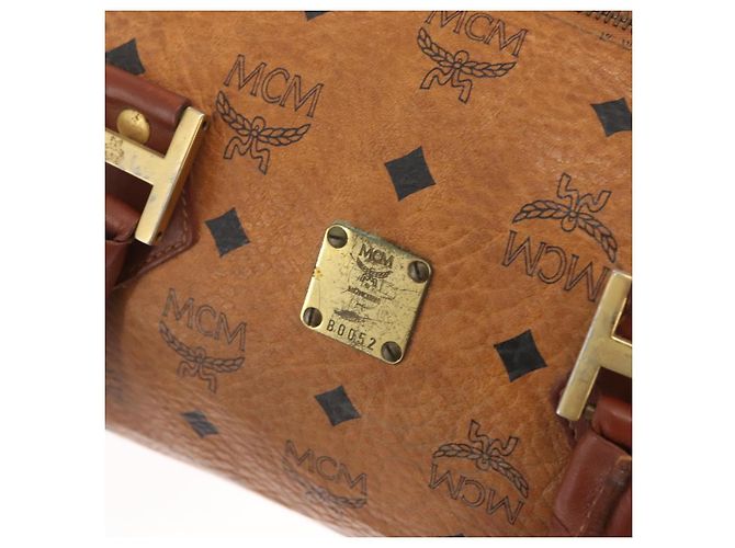 Borsa MCM Vicetos Logogram in pelle PVC 2 in 1 marrone oro Auth gh1459 D'oro - vista 12