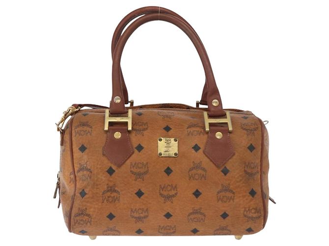 Borsa MCM Vicetos Logogram in pelle PVC 2 in 1 marrone oro Auth gh1459 D'oro - vista 13