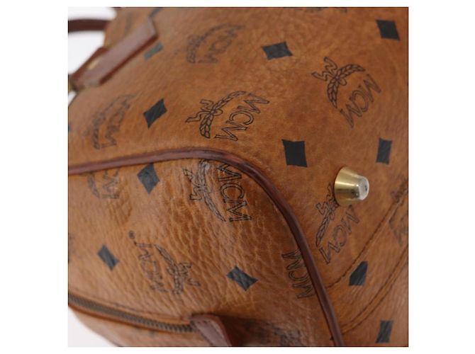 Borsa MCM Vicetos Logogram in pelle PVC 2 in 1 marrone oro Auth gh1459 D'oro - vista 15