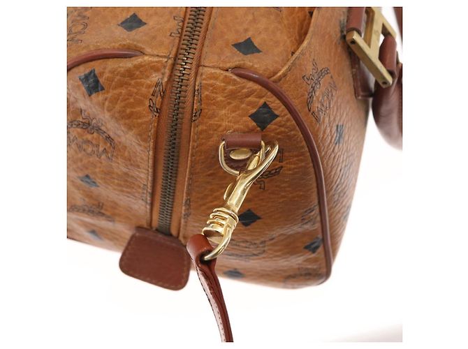 Borsa MCM Vicetos Logogram in pelle PVC 2 in 1 marrone oro Auth gh1459 D'oro - vista 17