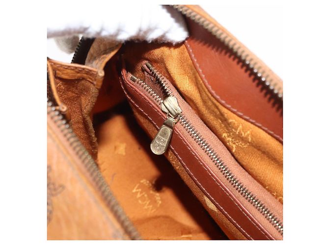 Borsa MCM Vicetos Logogram in pelle PVC 2 in 1 marrone oro Auth gh1459 D'oro - vista 21