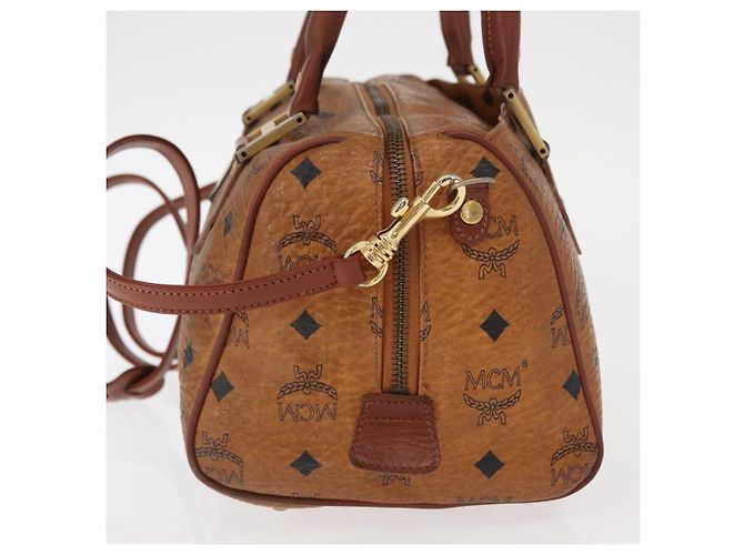 Borsa MCM Vicetos Logogram in pelle PVC 2 in 1 marrone oro Auth gh1459 D'oro - vista 3