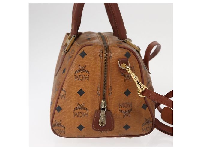 Borsa MCM Vicetos Logogram in pelle PVC 2 in 1 marrone oro Auth gh1459 D'oro - vista 4