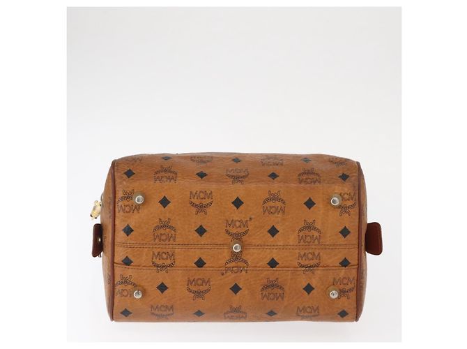 Borsa MCM Vicetos Logogram in pelle PVC 2 in 1 marrone oro Auth gh1459 D'oro - vista 5