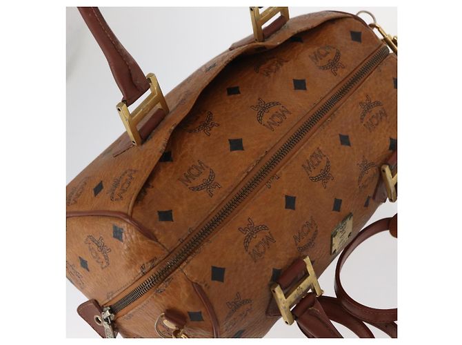 Borsa MCM Vicetos Logogram in pelle PVC 2 in 1 marrone oro Auth gh1459 D'oro - vista 6
