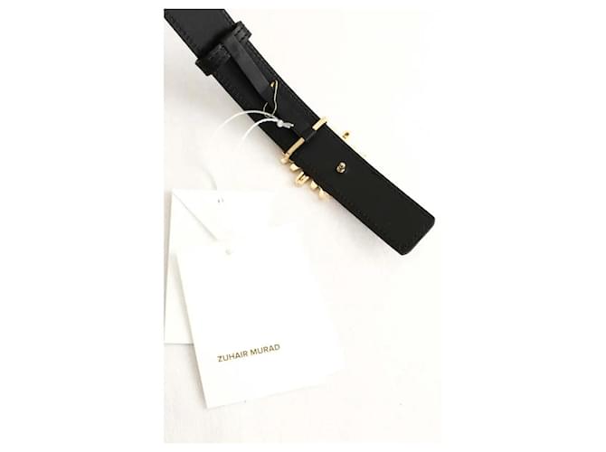 Zuhair Murad Schwarzer Ledergürtel - Ansicht 4