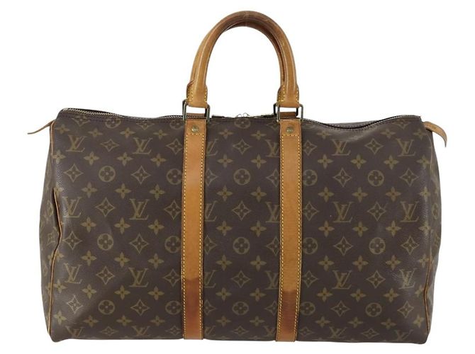 LOUIS VUITTON Borsa Boston Monogram Keepall 45 M41428 LV Auth 160646 Monogramma - vista 13