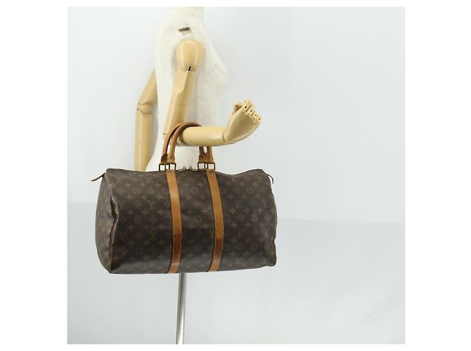 LOUIS VUITTON Borsa Boston Monogram Keepall 45 M41428 LV Auth 160646 Monogramma - vista 21