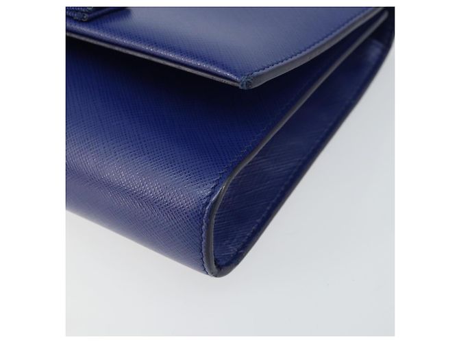 Borsa a Spalla Vala Chain in Pelle Blu Oro Auth 161081 di Salvatore Ferragamo D'oro - vista 9