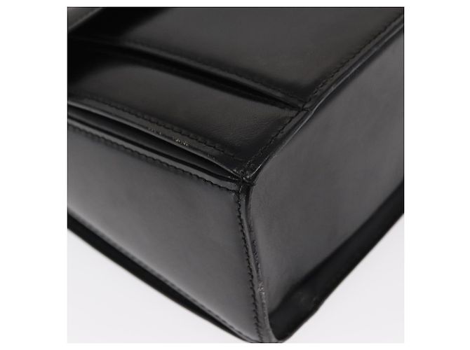 BALLY Borsa a mano in pelle 2 vie Nero Oro Auth 159425 D'oro - vista 10