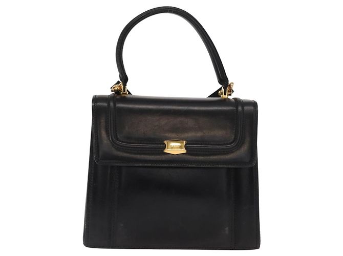 BALLY Borsa a mano in pelle 2 vie Nero Oro Auth 159425 D'oro - vista 13