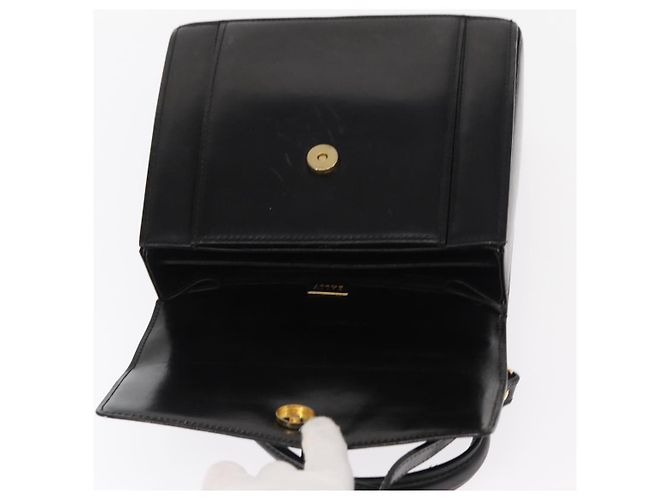 BALLY Borsa a mano in pelle 2 vie Nero Oro Auth 159425 D'oro - vista 19