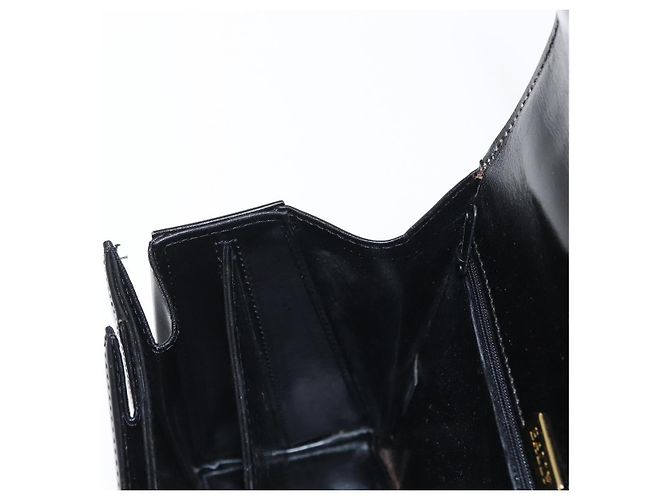 BALLY Borsa a mano in pelle 2 vie Nero Oro Auth 159425 D'oro - vista 21