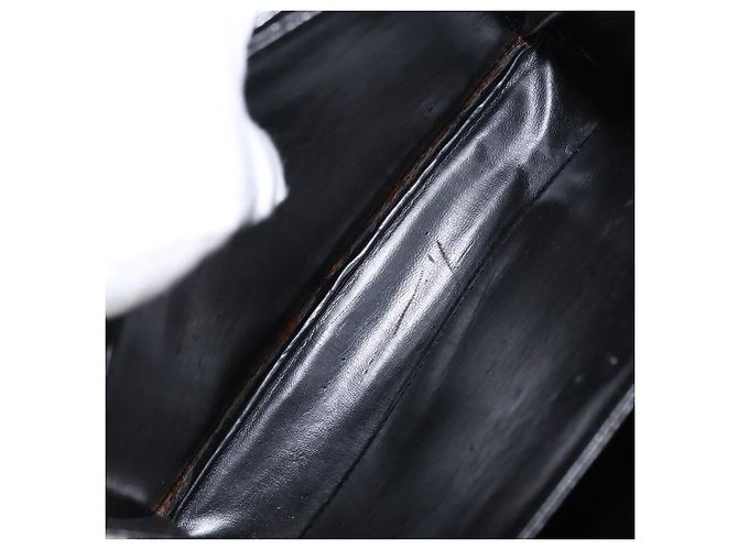 BALLY Borsa a mano in pelle 2 vie Nero Oro Auth 159425 D'oro - vista 22