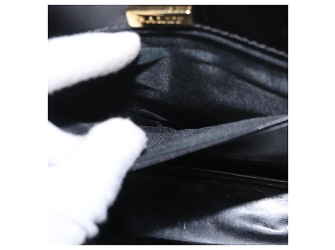 BALLY Borsa a mano in pelle 2 vie Nero Oro Auth 159425 D'oro - vista 26
