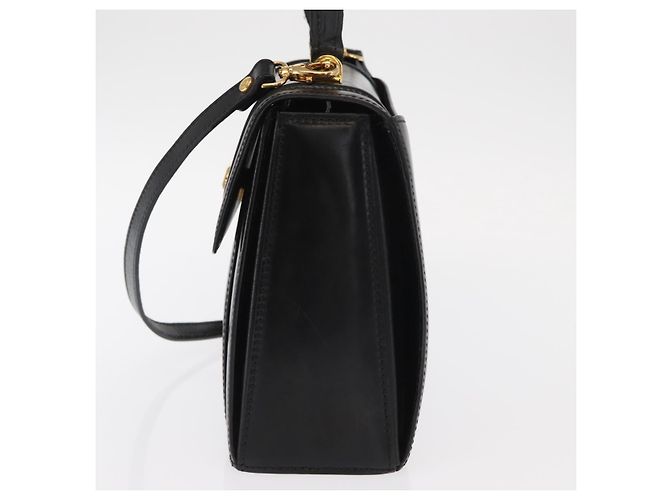 BALLY Borsa a mano in pelle 2 vie Nero Oro Auth 159425 D'oro - vista 3