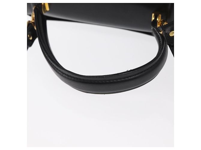 BALLY Borsa a mano in pelle 2 vie Nero Oro Auth 159425 D'oro - vista 7