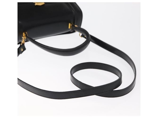 BALLY Borsa a mano in pelle 2 vie Nero Oro Auth 159425 D'oro - vista 8