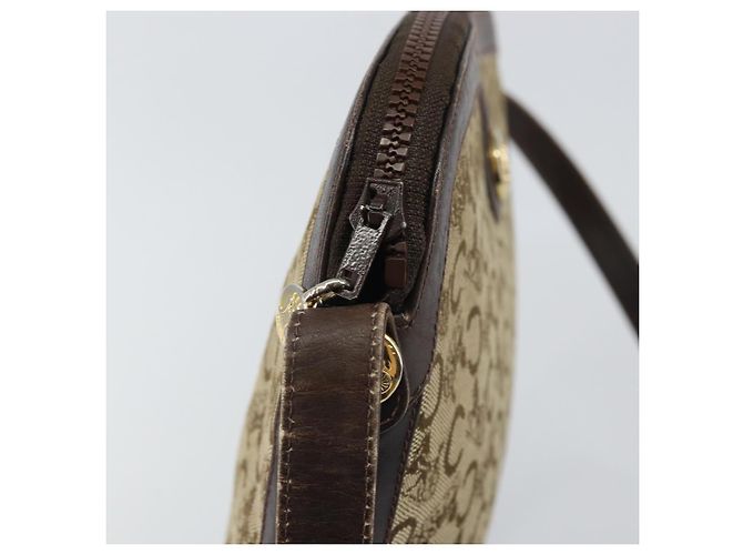 Céline Borsa a Spalla Celine C Sulky in Tela Beige Oro Auth 161739 D'oro - vista 10
