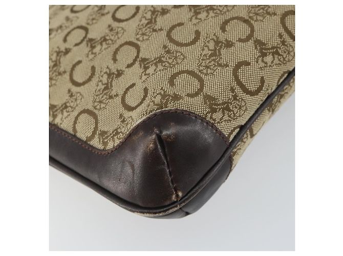 Céline Borsa a Spalla Celine C Sulky in Tela Beige Oro Auth 161739 D'oro - vista 14