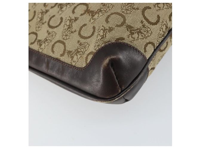 Céline Borsa a Spalla Celine C Sulky in Tela Beige Oro Auth 161739 D'oro - vista 16