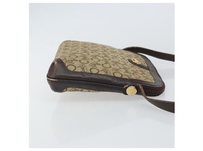 Céline Borsa a Spalla Celine C Sulky in Tela Beige Oro Auth 161739 D'oro - vista 3